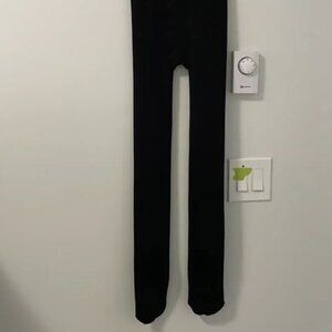 Black pantyhose legging with fleece lining NWOT